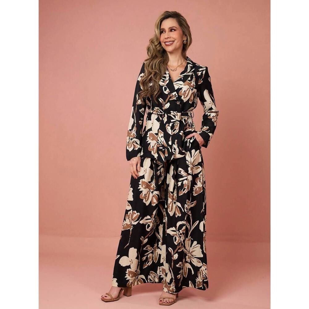 NEW A.PEACH grace pant set in black/ cream